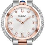 bulova rubaiyat smykkeur inspiration til kvinder ur med diamanter rødguld og sølv lænke urkompagniet