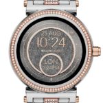 michael kors sofie sølv ur med krystaller smartwatch inspiration til smykkeure til kvinder urkompagniet
